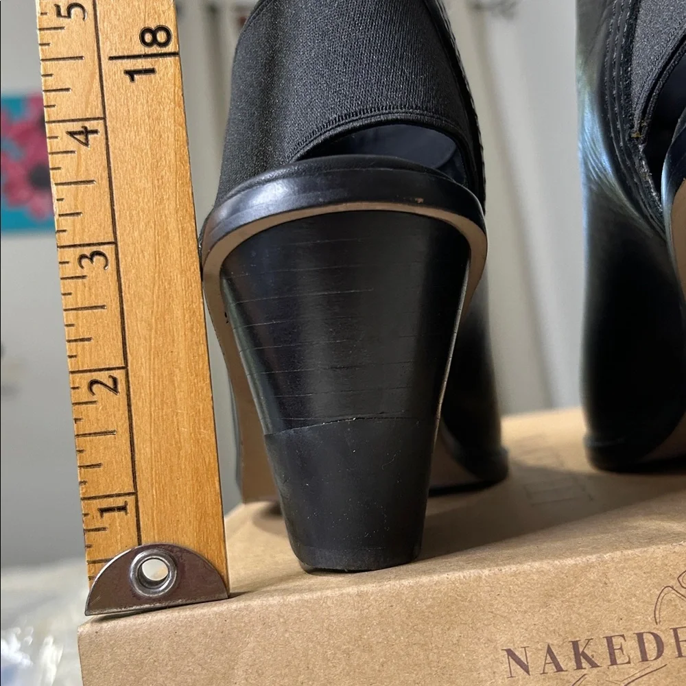 Naked Feet ladies size 8 medium width black shoes - Picture 5 of 5